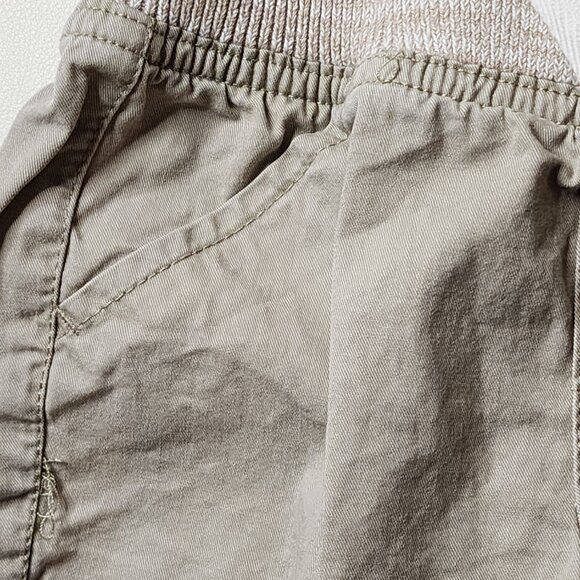 Cat & Jack Baby Newborn Khaki Shorts – Neutral Elastic Waist w/ Drawstring - Picture 3 of 5